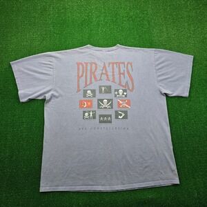 Sea Dog Tshirt Mens 3XL Blue Gray Pirates USS Constellation‎ Graphic Distressed